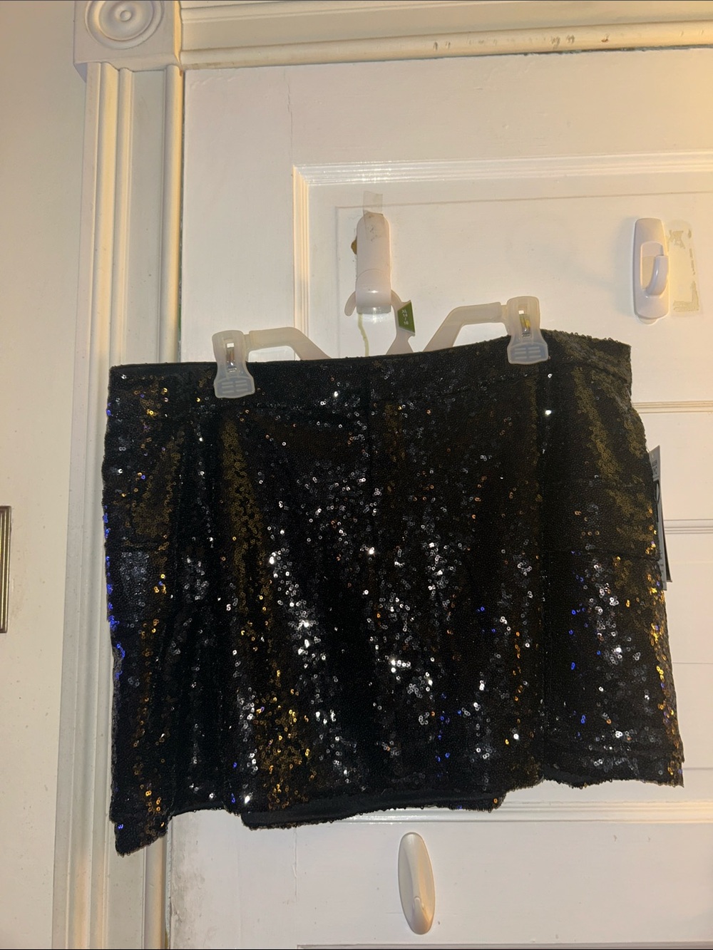 Black Sequin Mini Skirt - Women's Sparkle Party Skirt